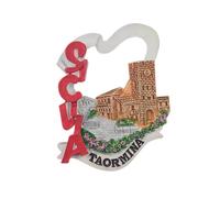 Taormina Sicily Italy Fridge Magnet Travel Souvenir Refrigerator Decoration 3D Magnetic Sticker Hand Painted Craft Collection