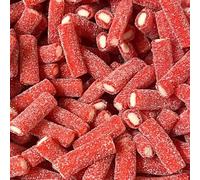 TAOS Fizzy Pencil Bites Fondant Filled Gummy Pick & Mix Sweets Kingsway 500g (Strawberry)