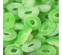 TAOS Fizzy Vegan Gummy Pick & Mix Sweets Kingsway 500g (Apple Rings)