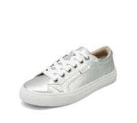 Taos Plim Soul Lux Women's Sneaker - Soft Premium Leather Lace Up Sneakers with All Day Walking Comfort and Support Silver 7.5 (M) US, Silver, 5.5 UK
