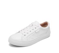 Taos Plim Soul Lux Women's Sneaker - Soft Premium Leather Lace Up Sneakers with All Day Walking Comfort and Support, White Leather, 7 UK Wide