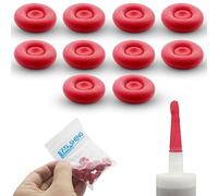 TAOSHENG 10-Pcs Caulk Tube Latex Sealing Caps, Universal Fit Caulk Saver Cover Sealer for Sealing and Preserving Open Caulking Tube, Red 10 Pack