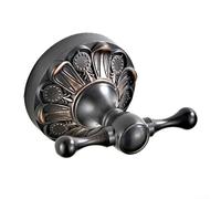 Taotalhomy Antique Brass Wall Hook Bronze Floral Base Clothes Hanger for Bathroom Kitchen Hallway Entryway Towel Bag Robe Organizer Decor