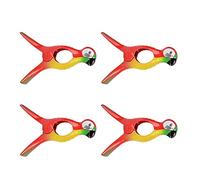 TAOTAO TEK 4Pcs Beach Towel Clips Plastic Novelty Beach Pegs for Sun Loungers, Clothes, Sunbeds, Pool Chair (B)