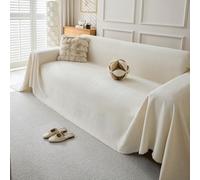 TAOTAOGO Chenille Sofa Large Throw Blanket For 4 Seater Extra Large Throws for Sofa, Soft Throw for Chair Couch and Bed Throw C Cream Beige 230x380