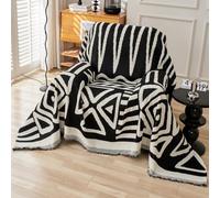 TAOTAOGO Sofa Cover 1 2 Seater Chenille Corner Sofa Slipcover Washable L Shape Sectional Couch Cover Furniture Protector for Pet All-Season #A-Black 180x260cm