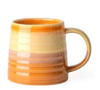 TaoTaojarvie 16oz Large Ceramic Coffee Mugs, Transmutation Glaze Craft, Handmade Pottery Mug,Tea Cups with Handle for Office and Home,for Men and Women, Dishwasher and Microwave Safe (Orange)