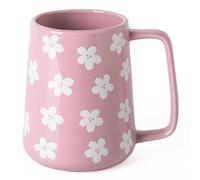 TaoTaojarvie Ceramic Coffee mugs, 24 oz, Extra Large Mugs, Big Tea Cups, Large Handle, Pottery Mugs,Floral Pattern,Wide Bottom Coffee Mug for Office/Home, Microwave&Dishwasher Safe. (Violet)