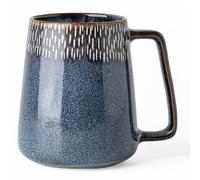 TaoTaojarvie Ceramic Coffee Mugs, Extra Large, 24oz Big Mug,Tea and Coffee Cups, Hand-painted Mugs, Large Handle, Wide Bottom Coffee Mug for Office/Home, Microwave and Diahwasher Safe. (starry blue)