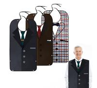 TaoTazon Adult Bibs for Men, Waterproof and Reusable Adult Bib with Crumb Catcher, Adjustable Clothing Protectors for Adult, Elderly and Disabled