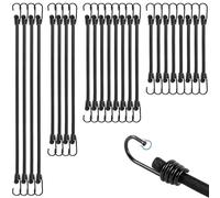 TaoTazon Bungee Cords With Hooks, 24 PCS Heavy Duty Bungee Cord, Universal Sizes Bungee Straps, Multi-Purpose Elastic Straps With Hooks for Outdoor Camping, Tarps, Tents or Trucks