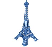 Taotenish Eiffel Tower Figurine Metal Paris Eiffel Tower Figurine Statue as Jewelry Stand Holder Vintage Model Decor - Royal Blue