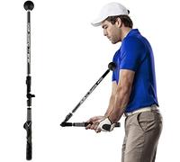 TAOTOP Golf Swing Trainer Aid Adjustable, Portable Golf Training Aid to Improve Hinge, Forearm Rotation, Shoulder Turn - Lightweight, Foldable Golf Swing Training Aid Stick with Ergonomic Grip (Black)