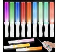 Taotuo 12pcs Set Glow Batons with Remote Control,13 colours With 4 Light Modes,Large Glow Sticks Party Packs,Light Up Sticks,Neon Party Lights for Festival,Christmas,Wedding,Kids' Party Favours Glow