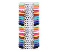 Taouzi 24Pcs Bracelets Bulk Handmade Clay Beads Bracelets Christian Friendship Jewelry Easter Gifts for Women Men, Friendship 24PCS 3, Clay, no gemstone