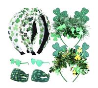 Taouzi St. Patrick's Day Headbands Clover Shamrock Headbands St. Patrick’s Day Irish Shamrock Sunglasses St. Patrick's Day Accessories for Women Men Style 3
