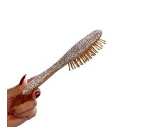 Taoxekoro Luxury Crystal Rhinestone Hair Brush, Glitter Sparkle Wooden Comb with Natural Bristles, Professional Styling Detangling Massage Tool