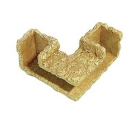 Taoxekoro Underwater Corner Tunnel Hideout - Ideal Breeding Den for Shrimp, Decorative Shelter for Plecos & Aquarium Landscape Enhancement (Rock Tunnel, 13 * 13 * 7cm)