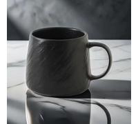 Taoyanmo Coffee Mug, 500ml, Handmade Tea Cup with Handle, Ceramic Cups with Handles for Tea, Cappuccino, Latte,Coffee & Hot Drinks - Stylish & Durable - Microwave & Dishwasher Safe (Black)
