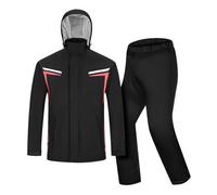 Taoyoule Men’s Waterproof Rain Jacket and Trousers Rain Suits Set Cycling Hooded Raincoats Rain Gear Work Wear for Motor Riding