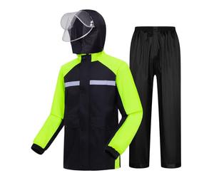 Taoyoule Raincoat and Trousers for Men, Waterproof Rain Jacket and Trousers, Professional Rainwear, Rain Suit, Fishing Clothing, Green, S