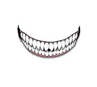 TAOYUN Motorcycle Bicycle Helmet Funny Big Mouth Stickers Waterproof Bicycle Sticker Riding Dark Personality Stickers