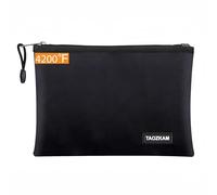 TAOZKAM Fireproof Document Bag,14.2”x 10.0”Waterresistant and Fireproof Money Bag with Aluminum Foil Lining,Fireproof Safe Storage Pouch with Zipper for Document and Cash