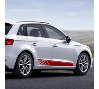 TaoZong Car Side Door Skirt Sticker for AUDI A3 S3 RS3,Car Side Stylish Stickers Body Decor Graphics Decals Auto Accessories,C-Red