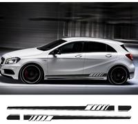 TaoZong Car Side Door Skirt Sticker for Benz W176 A-Class A180 A200 A250 A45,Car Side Stylish Stickers Body Decor Graphics Decals Auto Accessories,A-Black