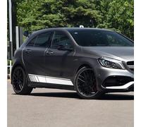 TaoZong Car Side Door Skirt Sticker for Mercedes Benz W176 Classe A A180 A200 A250 A45 AMG,Car Side Stylish Stickers Body Decor Graphics Decals Auto Accessories,B-White