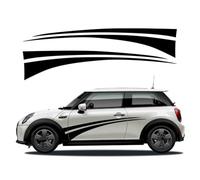 TaoZong Car Side Door Skirt Sticker for MINI Cooper S R55 R56 R60 F55 F56 F60 F54 R61 R53,Car Side Stylish Stickers Body Decor Graphics Decals Auto Accessories,A-Black