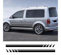 TaoZong Car Side Door Skirt Sticker for VW Caddy MK2 MK3 MK4,Car Side Stylish Stickers Body Decor Graphics Decals Auto Accessories,A-Black