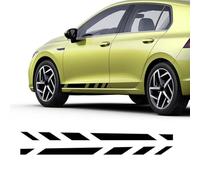 TaoZong Car Side Door Skirt Sticker for VW Golf 8 MK8 R Line GTI GTD GTE 2020 2021,Car Side Stylish Stickers Body Decor Graphics Decals Auto Accessories,A-Black