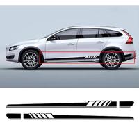 TaoZong Car Side Door Skirt Sticker for XC90 XC60 V40 V60 V90 S60 S90 V70 S80 T5 T6,Car Side Stylish Stickers Body Decor Graphics Decals Auto Accessories,A-Black
