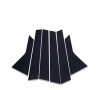 TaoZong Window Door Cover Trim for CRV 2007-2011 6PCS,Pillar Posts Car Window Trim Cover BC Column Stickers Car Accessories,A-bright black style