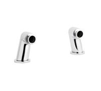 Balterley Tap Accessories Round Minimalist Inlet Legs Pair Chrome in Silver Balterley Silver