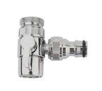 Tap Adapter 1 to 2 Way Water Splitter Hose Connector Copper Zinc | Dual independent outlets let you control two water sources at once for effortless garden and kitchen use.