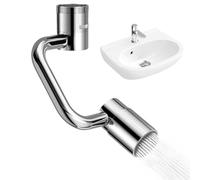 Tap Aerator Extension - 1440 Degree Rotating Water Adapter, Adjustable Duals Flow Nozzle, Anti Splash Faucet Head, Multi Angle Swivel Connector | Kitchen Bathroom Sink Upgrade for Home Travel Dorm