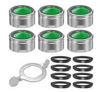 Tap Aerator, Tap Filter Nozzle Faucet Aerator Replacement Part with Gasket for Kitchen Bathroom Sink (6, Green)