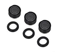 Tap Aerator Water Flow Restrictor Regulator for M24 Male Thread Bathroom Sink Faucet Copper Shell ABS Core Black Splash-Free Water Conservation Controller Fixture Attachment