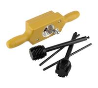 Tap and Die Set - 1-1/2 Inch Jig Dowel Thread Tap Kit Cuts Male and Female Wooden Threads with Two-Handed Thread Box, Bottoming Tap, Steel Cutters and Aluminum Wear Fittings by Kings County Tools