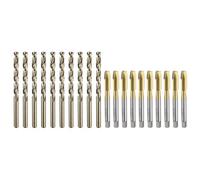 Tap and Drill Bit Set, 10pcs M8 x 1.25 Metric Spiral Point Thread Screw Taps & 10pcs 6.8mm Twist Drill Bits, HSS-6542/M35 HSS-CO Tapping Threading Tool