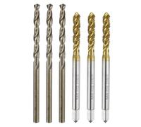 Tap and Drill Bit Set, 10pcs M8 x 1.25 Metric Spiral Point Thread Screw Taps & 10pcs 6.8mm Twist Drill Bits, HSS-6542/M35 HSS-CO Tapping Threading Tool