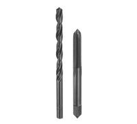 Tap and Drill Bit Set, 1pcs 1/4-32 UNEF Straight Flute Thread Screw Taps & 1pcs 5.5mm Twist Drill Bits, Black Oxide HSS-6542 Tapping Threading Tool Kit