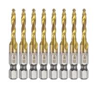 Tap and Drill Bit Set, 2pcs M4 x 0.7 Metric Spiral Flute Thread Screw Taps & 2pcs 3.3mm Twist Drill Bits, Roasted Yellow M35 HSS-CO Tapping Threading Tool Kit