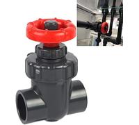 tap Angle Valve, Ball Valve,Water Switch, FA 1pcs 20/25/32/40/50/63mm UPVC Gate, PVC Diaphragm Globe, (Color : White, Size 50mm(DN40))(Dark Gray,32mm(DN25))