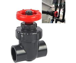 tap Angle Valve, Ball Valve,Water Switch, FA 1pcs 20/25/32/40/50/63mm UPVC Gate, PVC Diaphragm Globe, (Color : White, Size 50mm(DN40))(Dark Gray,20mm(DN15))