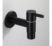 Tap,Black Copper Outdoor Garden Faucet Tap Home Faucet Replacement Bathroom Sink Taps Replacement Accessories(A)