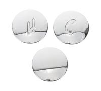 Tap Caps Elegant Silver Design 3pcs for Faucet Handle Replacement, Universal Plastic Sink Faucet Index Button with Protective Features for DIY Upgrades and Shower Use