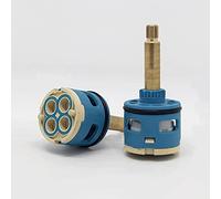 Tap Cartridge, Ceramic Disc Cartridge Valve for Single Lever Monobloc Bathroom or Kitchen Mixer Taps (4 Hole 37mm)